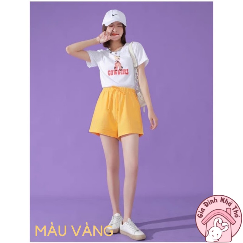 (50-63kg) Quần đùi đũi cho nữ với 8 màu sắc freesize