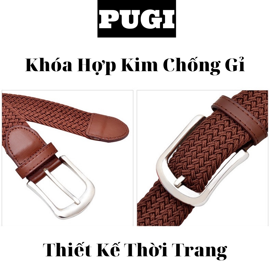 [ HOÀN XU 10% Đơn 0 Đồng ] Thắt lưng nam vải bố,dây nịt nam vải dù khóa chống gỉ siêu bền cao cấp PUGI - R34