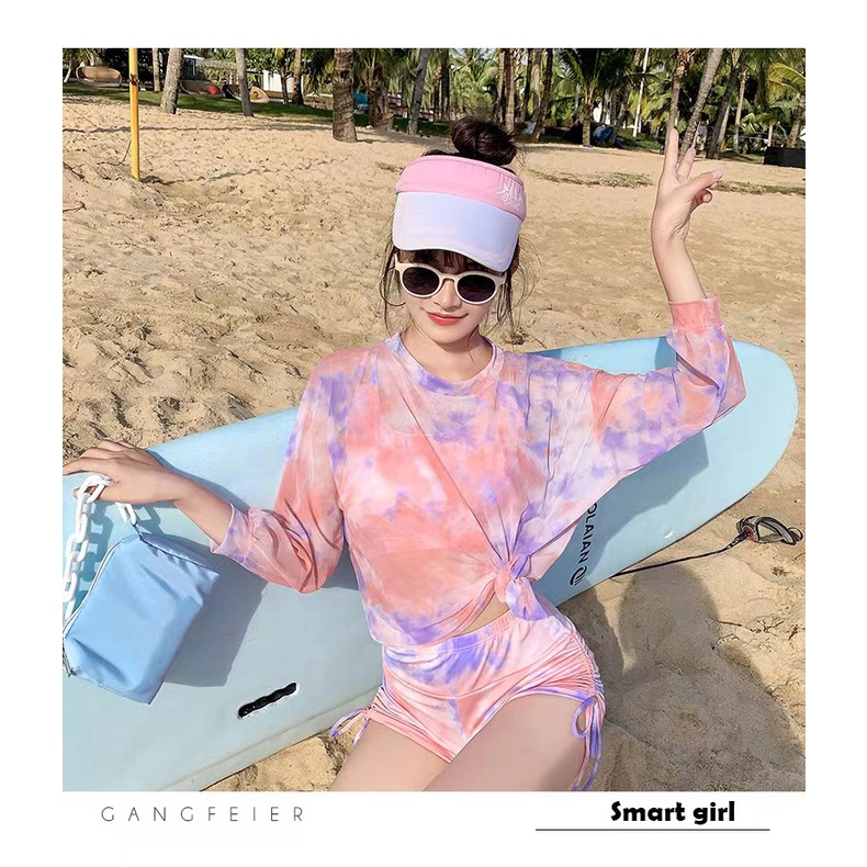 Bộ Đồ Bơi Ba Mảnh Thời Trang Hàn Quốc Dành Cho Nữ 2022