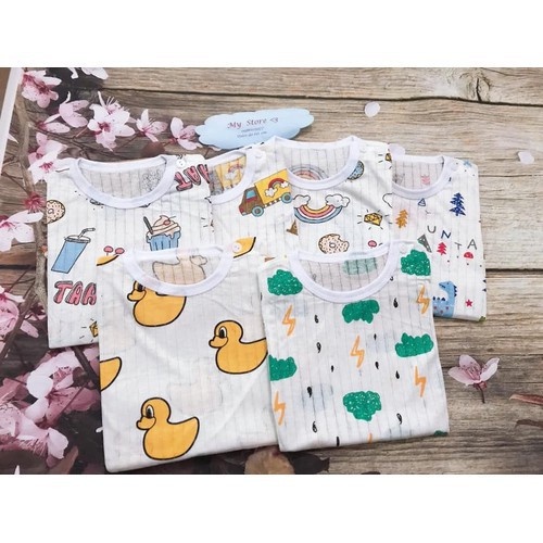 Áo cộc cotton giấy mềm mịn thoáng mát cho bé 4-12kg