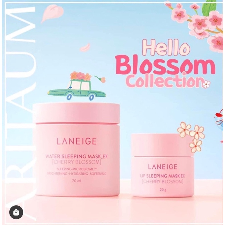 LIMITED 2022 Mặt nạ ngủ môi LANEIGE Hello cherry blossom lip sleeping mask 20g