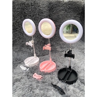 đèn makeup có gương để bàn hỗ trợ livestream