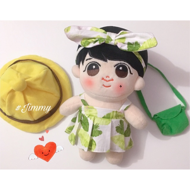 Set váy + nơ cho doll 20cm