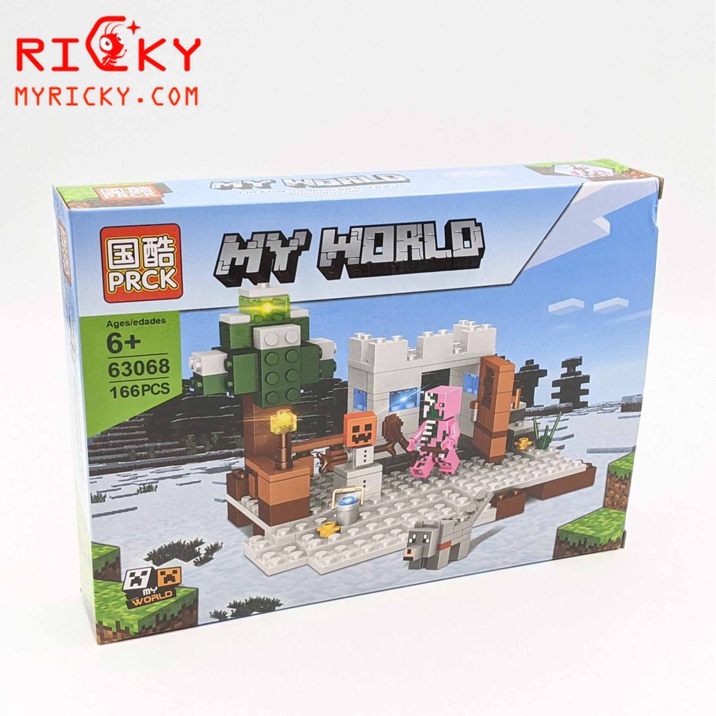 Bộ LEGO xếp hình MY WORLD(170+ mảnh) lắp ráp mô hình Minecraft - 4 Mẫu