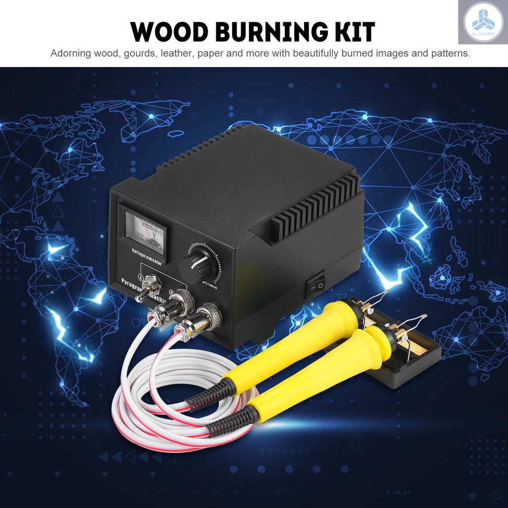 Bộ dụng cụ 29 món dùng để vẽ trên gỗ 60W 110V có thể điều chỉnh 0℃-800℃ tiện lợi chuyên dụng