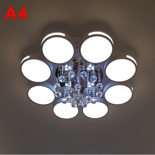 Đèn ốp trần led trang trí phòng khách A3 kiểu mẫu hiện đại,ánh sáng led 3 chế độ,có điều khiển từ xa