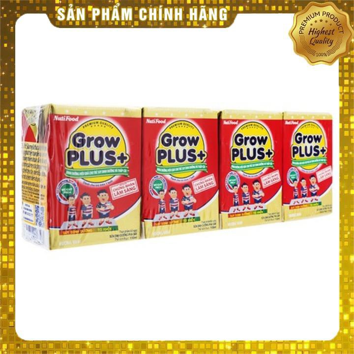 Lốc 4 hộp sữa bột pha sẵn NutiFood Grow Plus+ vani 110ml (Cam kết 100% hàng chính hãng )