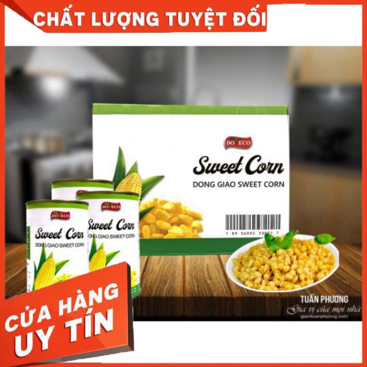 Hàng có sẵn Ngô ngọt nguyên hạt Đồng Giao Doveco 450g - Đặc sản Ninh Bình