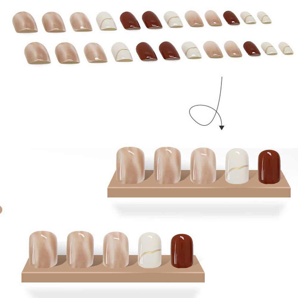 Móng Tay Giả Ngắn Tháo Rời Được Hình Hoa Trang Trí Nghệ Thuật