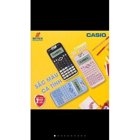 Máy tính Casio 580VN mẫu mới nhất.