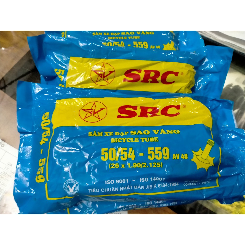 SĂM, RUỘT XE ĐẠP ĐỊA HÌNH 26x1.90/2.125 VAN DÀI SAO VÀNG