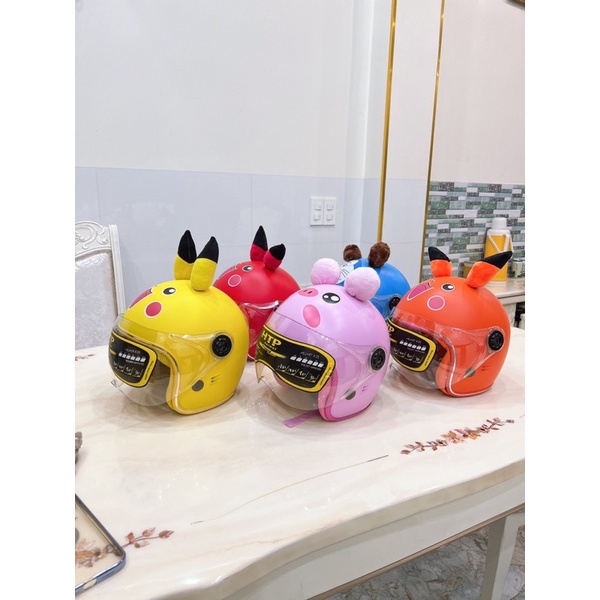 Mũ Bảo Hiểm Trùm Đầu 3/4 Napoli Trẻ Em Có Kính