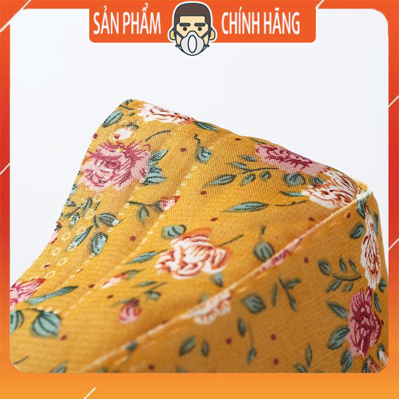 Khẩu trang vải 4D họa tiết hoa cực đẹp thời trang