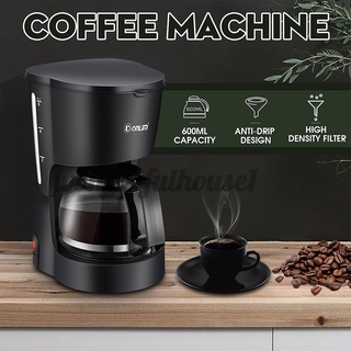 New dl-kf200 coffee machine home automatic drip coffee pot mini bubble teapot 600 ml