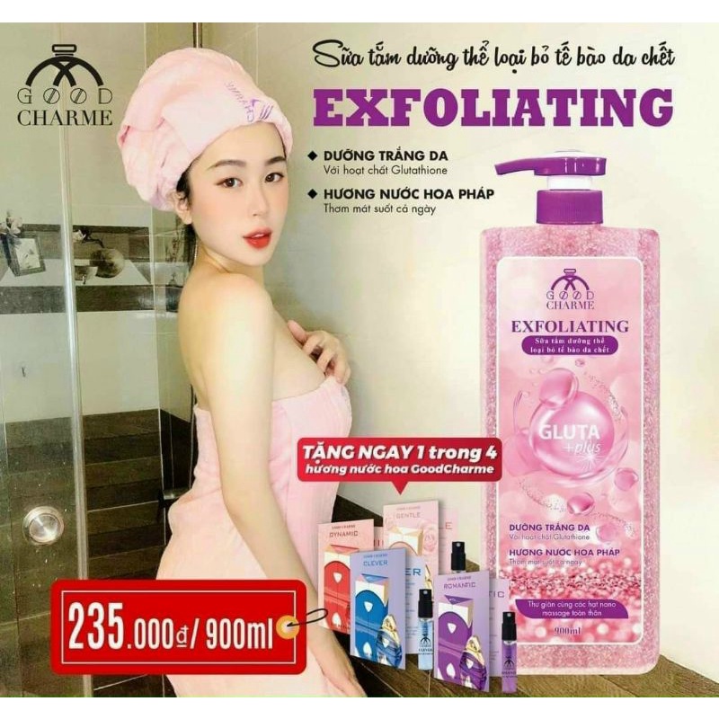 Sữa tắm hương nước hoa cao cấp Exfoliating_chai 900m_chinh hang