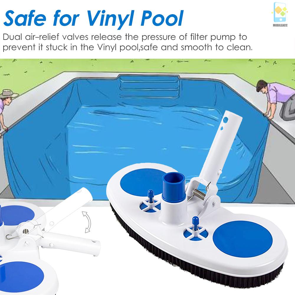 Đầu hút chân không hồ bơi vinyl HABOTEST 13.5-Inch có chổi vệ sinh tiện dụng