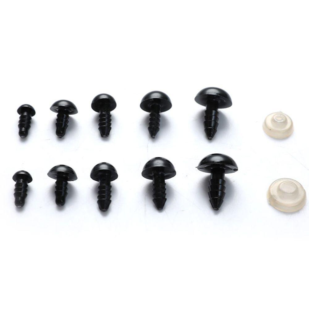 REBUY1 Mắt Nhồi Bông Màu Đen Kích Thước 6-12mm Cho Búp Bê