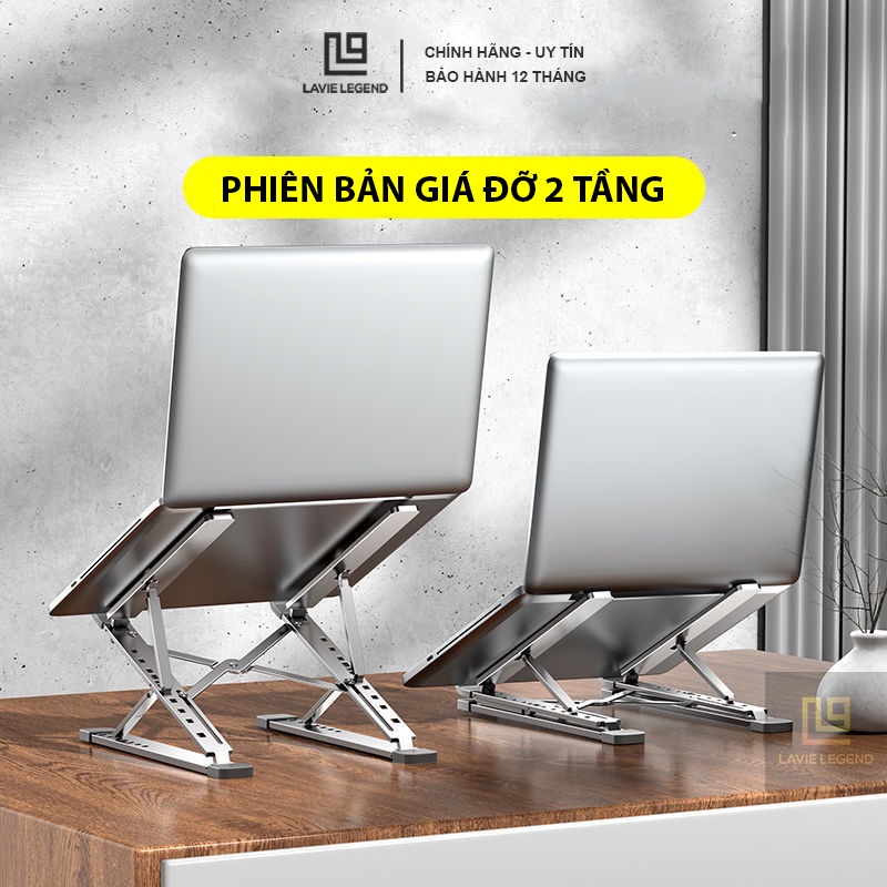Giá đỡ laptop bằng nhôm gấp gọn dùng cho laptop có thể điều chỉnh nhiều mức