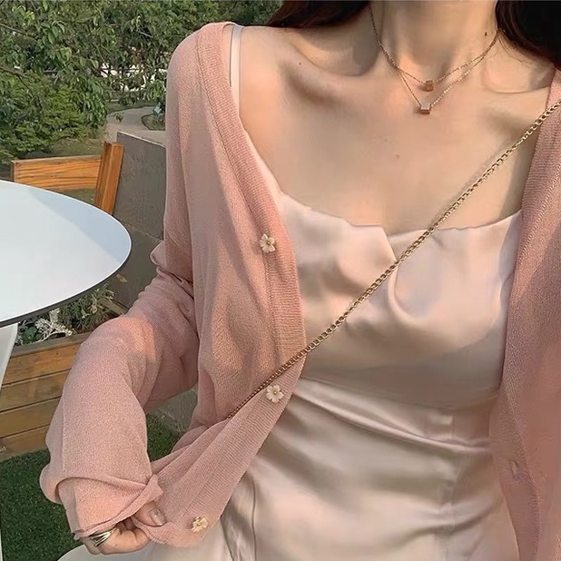Áo Khoác Cardigan Dệt Kim Mỏng Chống Nắng Thời Trang Mùa Hè Cho Nữ | BigBuy360 - bigbuy360.vn