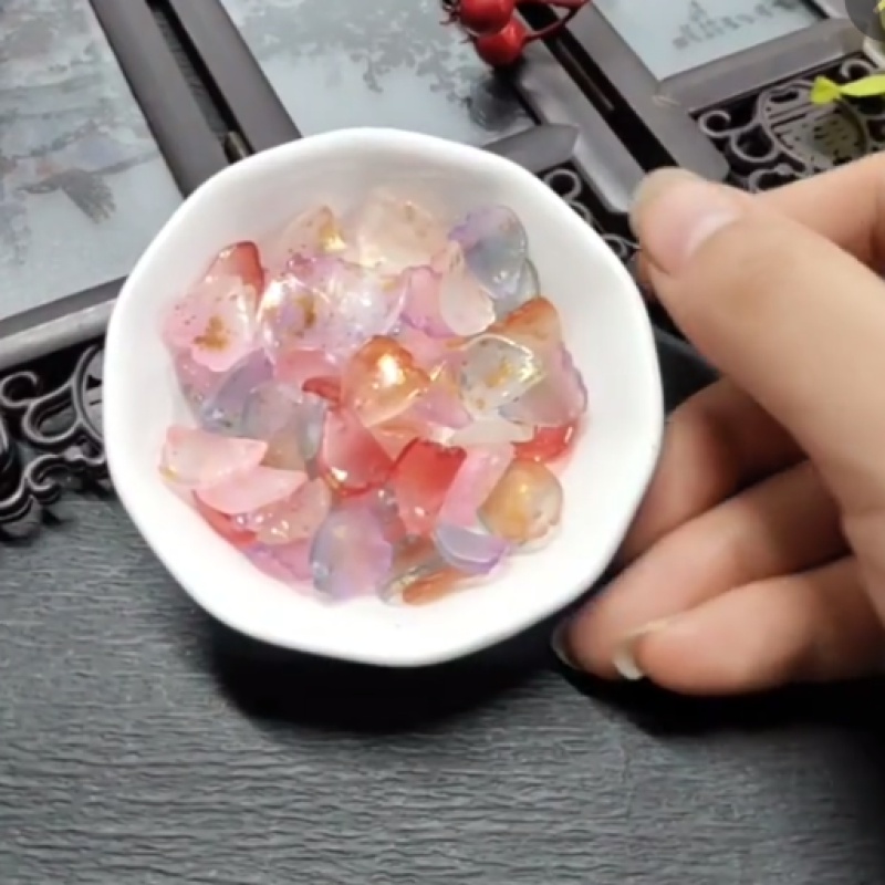 Bộ 10 Mặt Dây Chuyền Hình Hoa Hồng Bằng Thủy Tinh