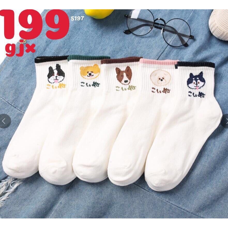 TẤT/VỚ COTTON MẪU MỚI HỌA TIẾT HOA QUẢ TẤT HÌNH THÚ DỄ THƯƠNG