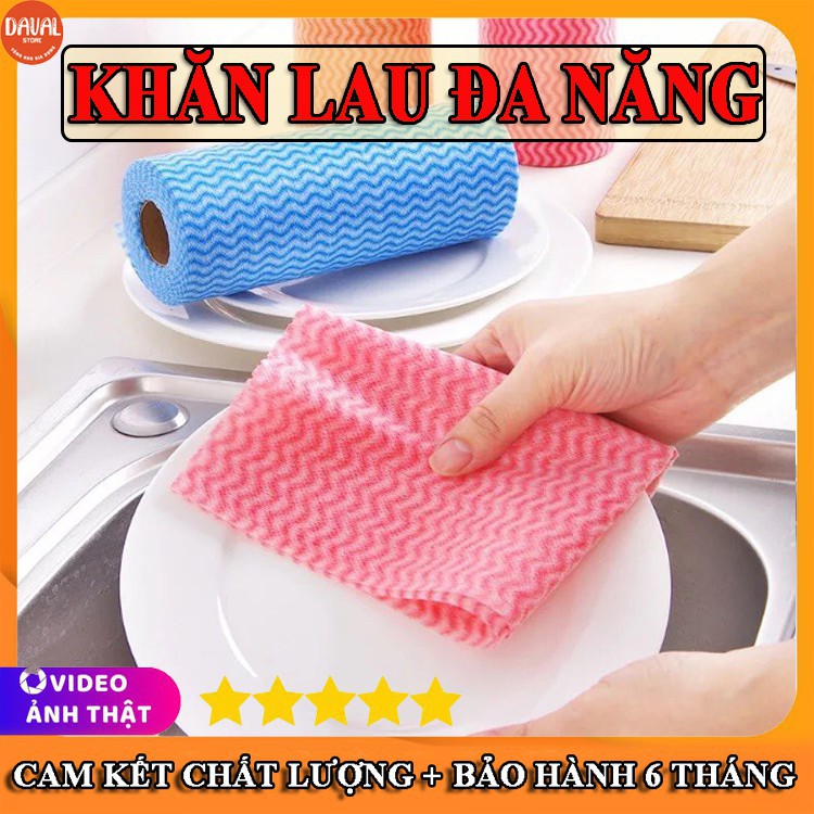 COMBO 3 Cuộn Giấy Lau Đa Năng Bằng Khăn lau bếp Vải Không Dệt, Cuộn Giấy Vải Lau Đa Năng Tiện GL01