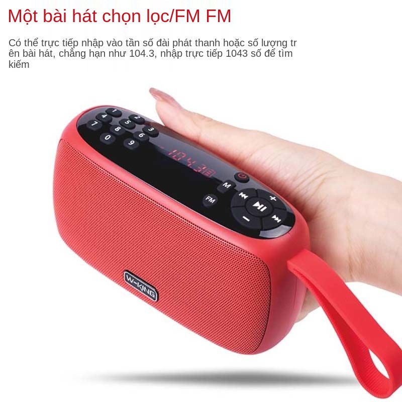 Loa bluetooth di động Walking X2 thẻ nghe đài người già u đĩa âm thanh siêu trầm nhỏ