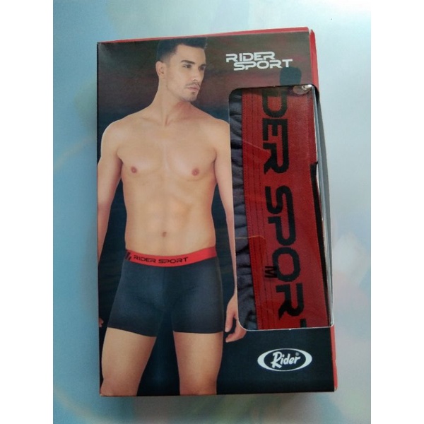 1 Quần Boxer Ngắn Màu Đen Đỏ Và Cam size M1