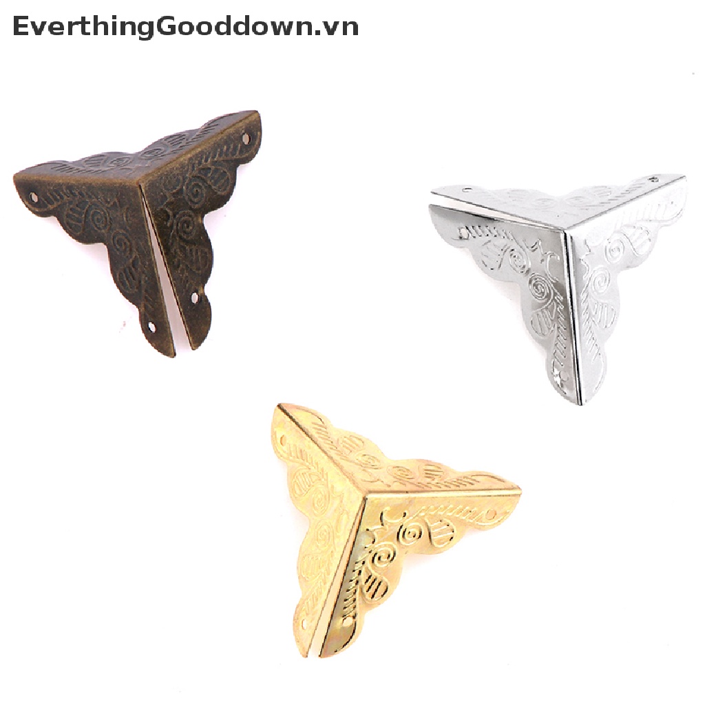 Everthinggooddown 10 Miếng Gỗ Bảo Vệ Góc Hộp Trang Sức 25X25Mm