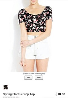 Áo croptop f21 