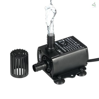 Máy bơm mini động cơ không chổi than DC12V 10W cỡ 5.5x2.1mm mực nước nâng 400l/H 400cm tiện dụng