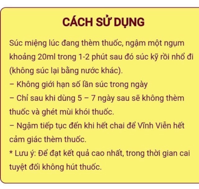 [kèm quà] Nước Súc Miệng Cai Thuốc Lá Thuốc Lào Xuân Vinh 400ml - vì sức khoẻ cộng đồng No Smoking