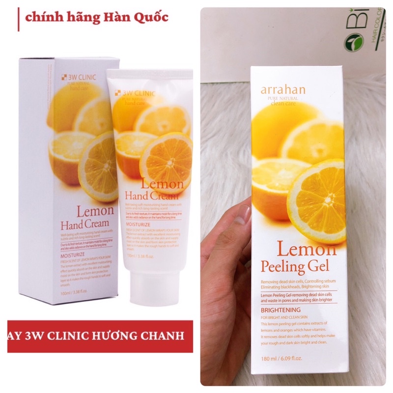 kem tẩy tế bào da chết hương tranh arrahan Lemon Peeling Gel 180ml ( Hàn Quốc )