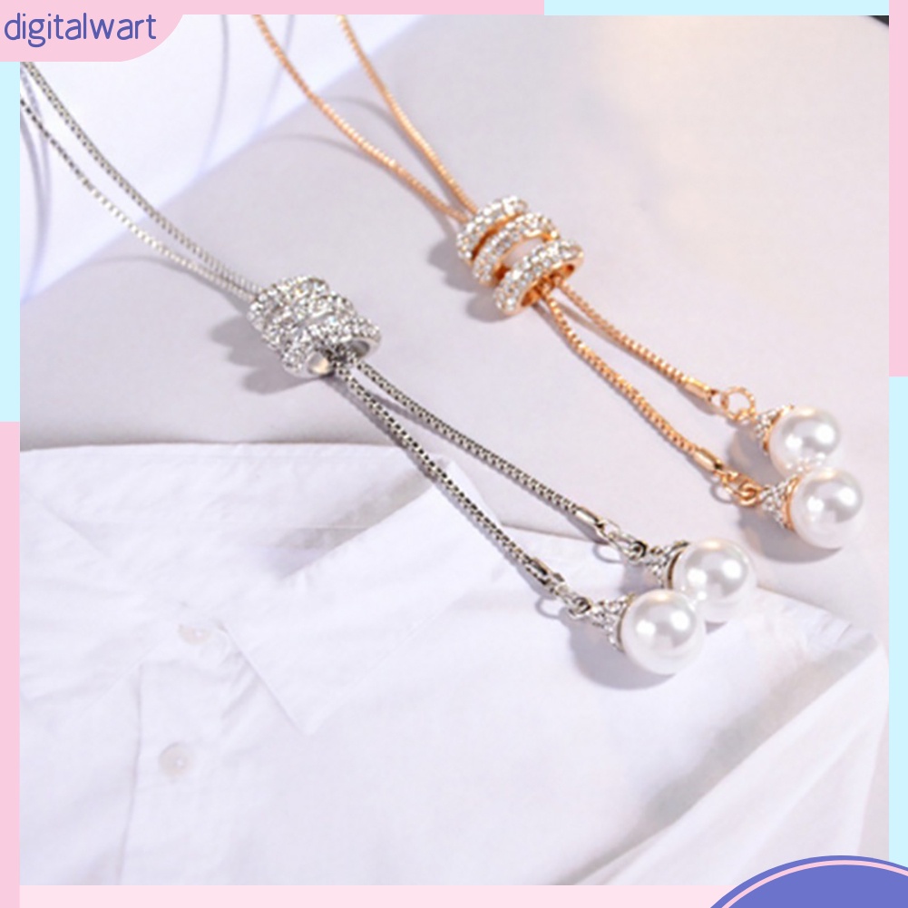 Dây Chuyền Dài Đính Ngọc Trai Nhân Tạo Thời Trang Cho Nữ