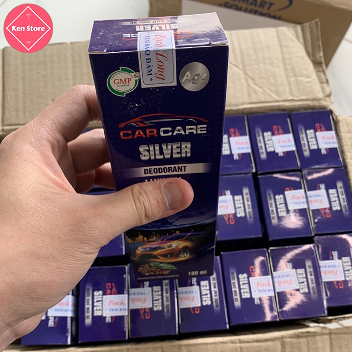 Xịt khử mùi ô tô Car Care Silver CÓ NANO BẠC khử khuẩn ô tô, khử mùi xe hơi tạo mùi cafe, tẩy rửa vết bẩn, rửa tay khô