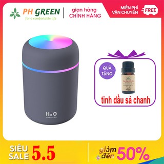 Máy Phun Sương Tạo Độ Ẩm Mini Có Đèn Led, Chất Liệu Nhựa ABS, Sương Phun Đều, Dùng Liên Tục 4-5h, Thư Giãn, Giảm Stress