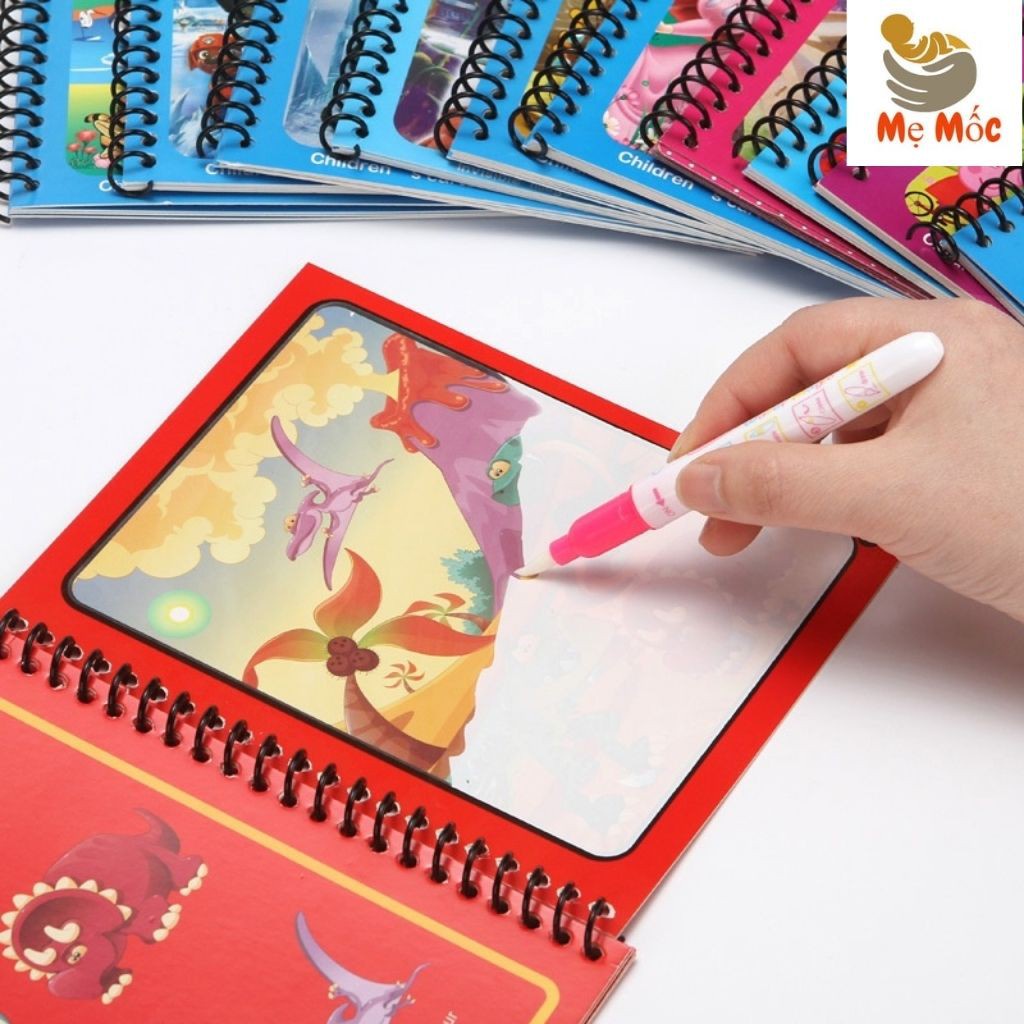 Tranh tô màu cho bé PLAYKID sách tô màu ma thuật có thể sử dụng nhiều lần PK 031