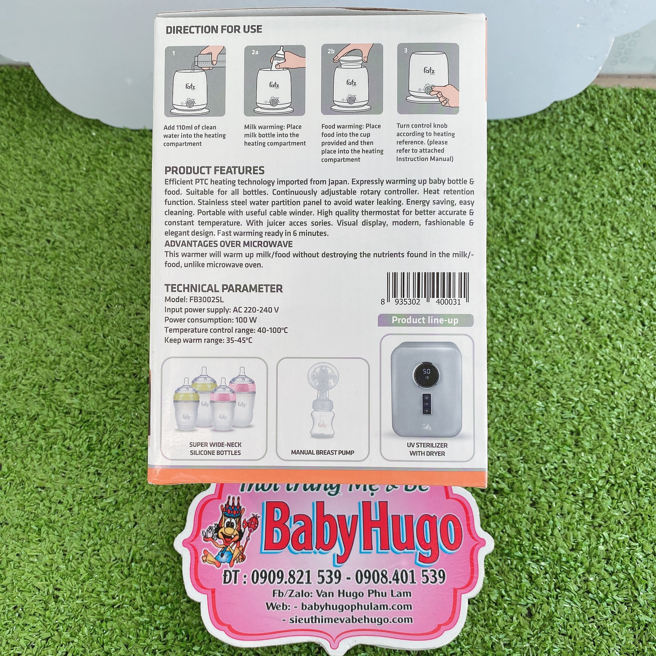 [CHÍNH HÃNG- BẢO HÀNH 1 NĂM] Máy hâm sữa 1 bình và thức ăn siêu tốc Fatz Baby 4 Chức Năng