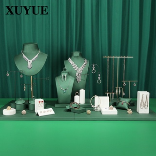 Khay trưng bày trang sức vòng cổ / nhẫn bằng da