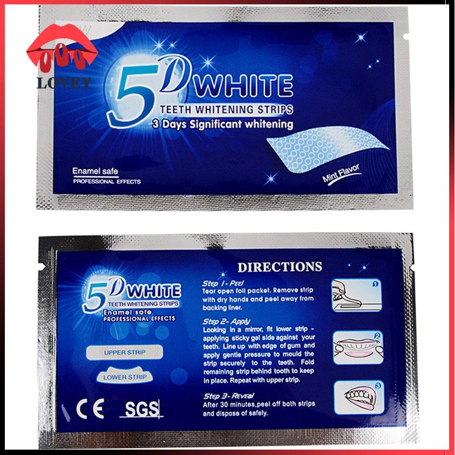 [Hàng mới về] Set 7 cặp miếng dán gel làm trăng răng 5d