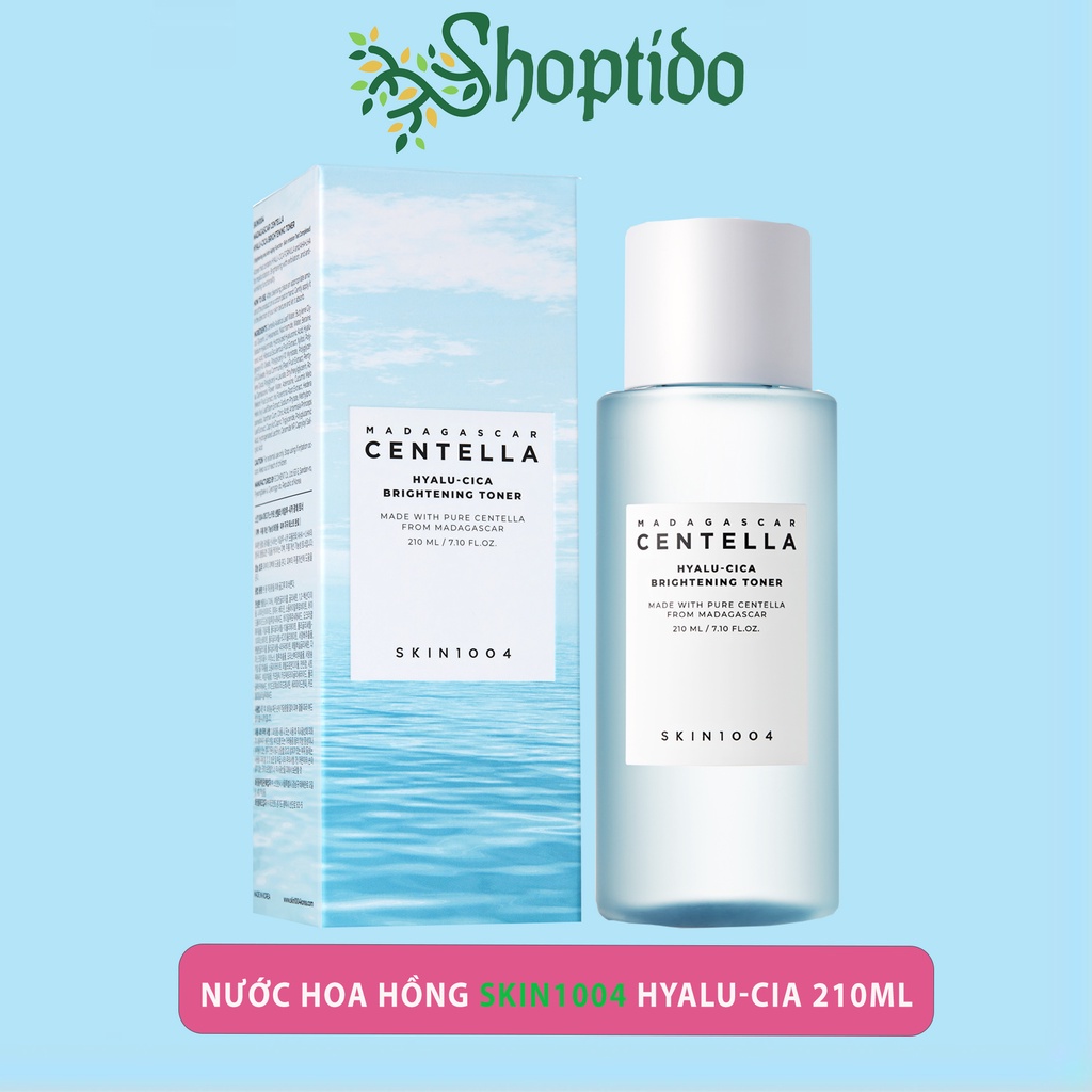 Nước hoa hồng Skin1004 Madagascar Centella dưỡng ẩm &amp; sáng da Hyalu-Cica brightening toner 210ml NPP Shoptido