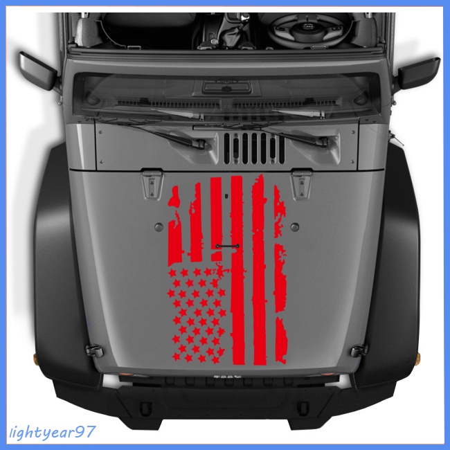 Miếng Dán Trang Trí Ngoại Thất Xe Hơi Hình Cờ Hoa Kỳ Bằng Chất Liệu Vinyl