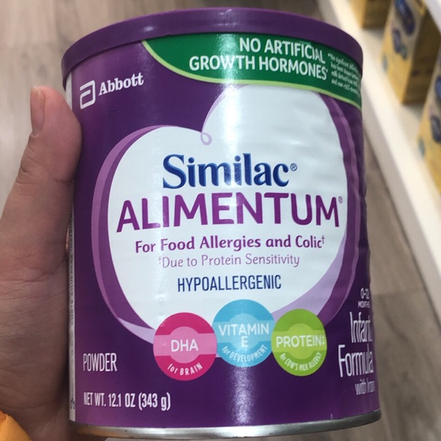 Sữa bột Similac Alimentium tím loại 198gr dành cho bé dị ứng