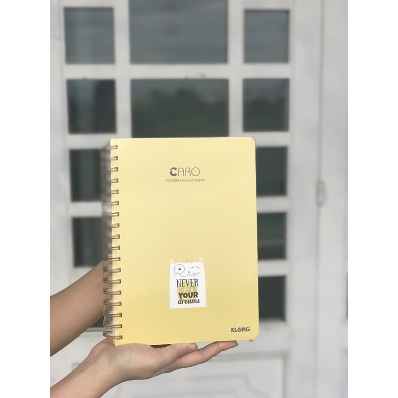 SỔ KLONG B5 200 trang CARO GÁY LÒ XO SIÊU DÀY  - SỔ BULLET JOURNAL