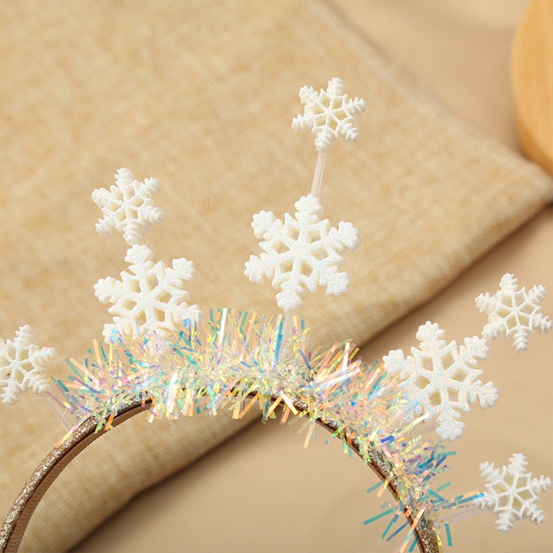 Băng Đô Cài Tóc Rửa Mặt Trang Trí Hình Bông Tuyết Hoạt Hình Dành Cho Bạn Nữ