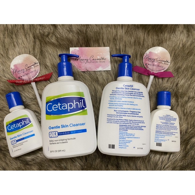 sữa rửa mặt dịu nhẹ Cetaphil Gentle Skin Cleaner 118ml/ 591ml và sữa tắm Cetaphil hoa cúc cho bé