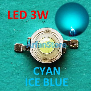 Đèn Led 3W 3V 490-500nm Màu Xanh Dương Chất Lượng Cao
