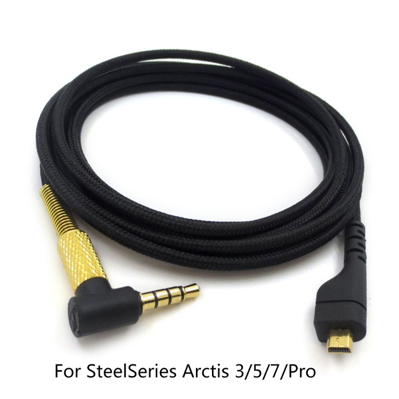 Cáp âm thanh tai nghe chơi game 3.5mm bằng ni lông thay thế cho Steelseries Arctis 357