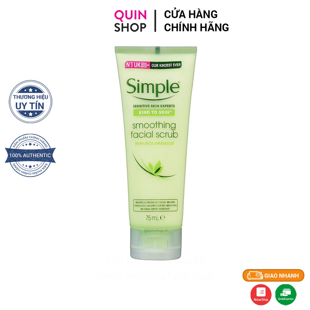 Tẩy Da Chết Simple Smoothing Facial Scrub