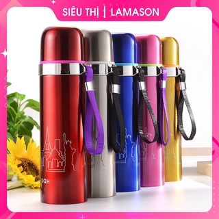 Bình giữ nhiệt inox 500ml Lamason10K giữ nhiệt lâu cao cấp